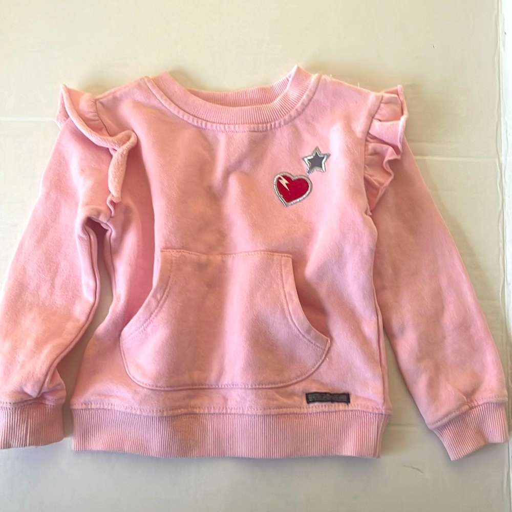 Hudson NWOT’s Pink Ruffle Sweat Top Size 2T